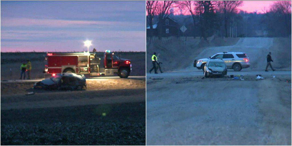 One person has died and another is injured following a crash near Gilbert on Tuesday morning. Zechariah Conrad, 25, was traveling northbound on Highway 69 at 150th Street when he crossed the center line and struck 65-year-old Richard Tjernagel head-on. Both vehicles entered the ditch and Conrad was ejected from his car when it rolled.