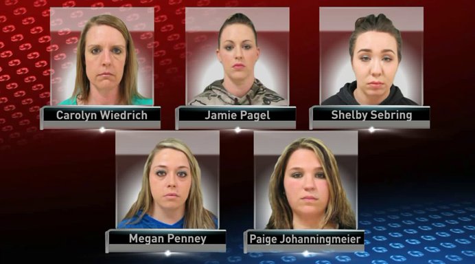 Three more former employees at a northeast Iowa care facility are accused of having sex with patients, according to the Fayette County Sheriff's Office. All five are charged with sexual exploitation by a counselor or therapist, a felony, WHO-TV reports.