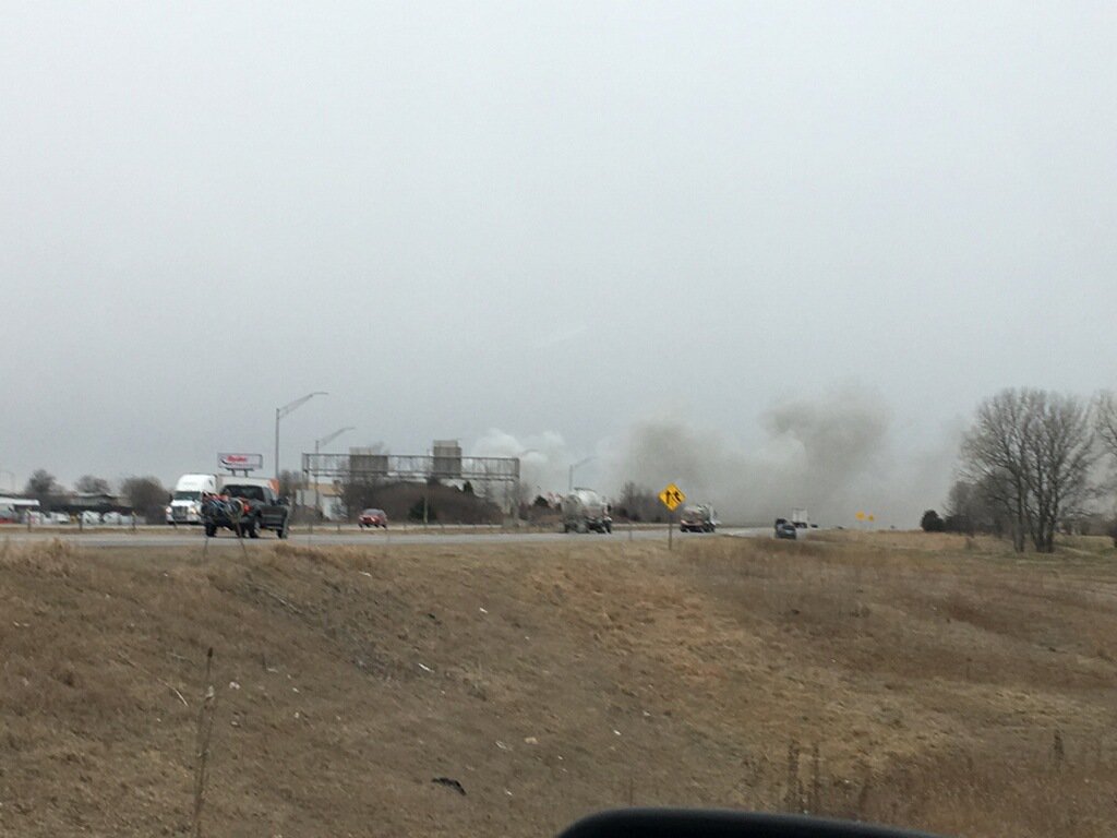 Crew on the scene of an apparent explosion and structure fire on 76th Street in north Davenport. Smoke from the fire can be seen for miles. The explosion was reported between 8:30 and 9 a.m. this morning.   