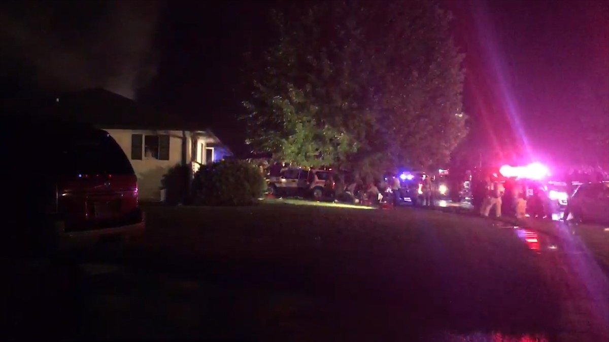 Crews battle Huxley house fire    