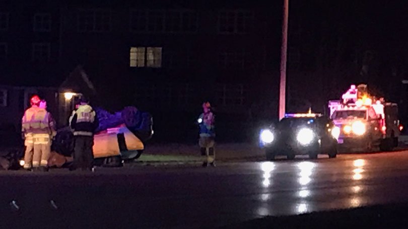 An accident on Edgewood Road near Waveland Drive NW may cause delays this morning as a car has flipped on the roadway.   