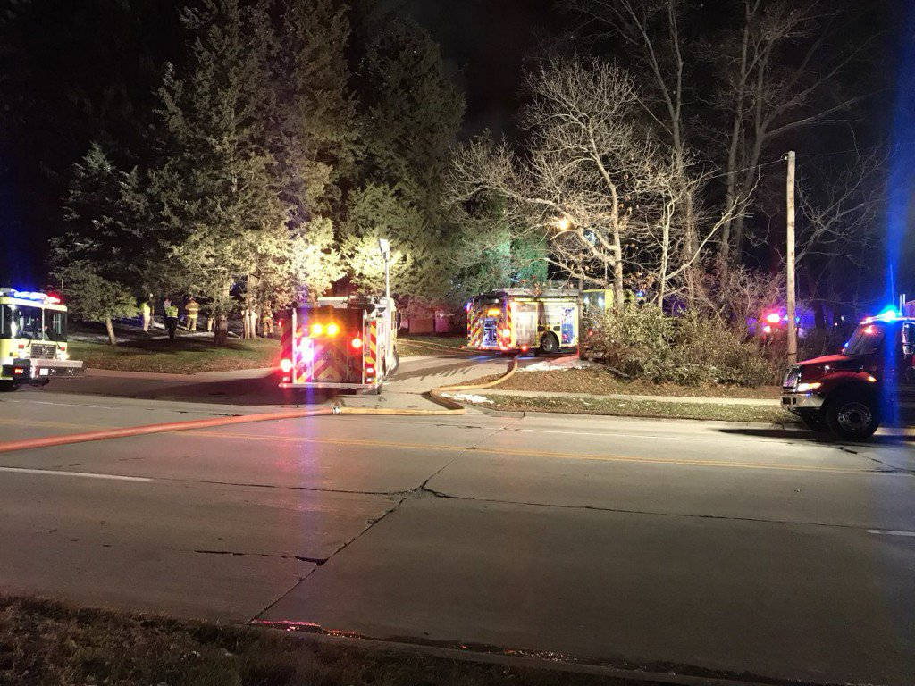 Bettendorf home engulfed in flames, 2 people escape    