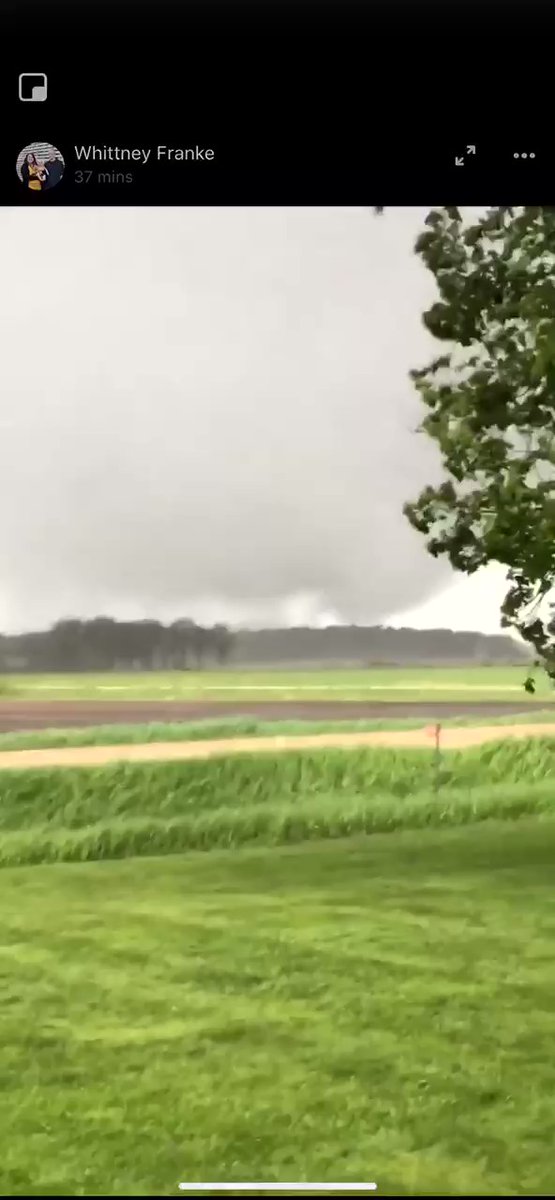 Tornado that touched down north of Charles City this afternoon