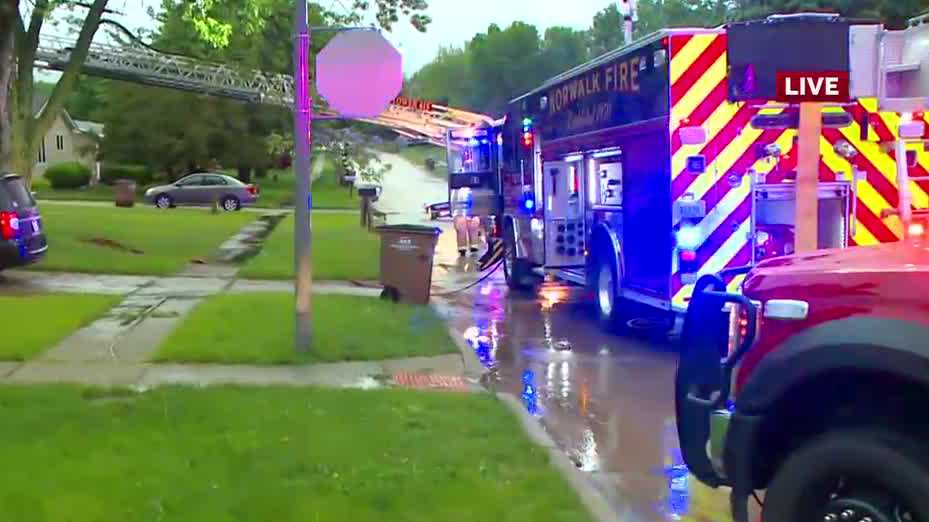 Lightning strike sparks house fire in Norwalk    