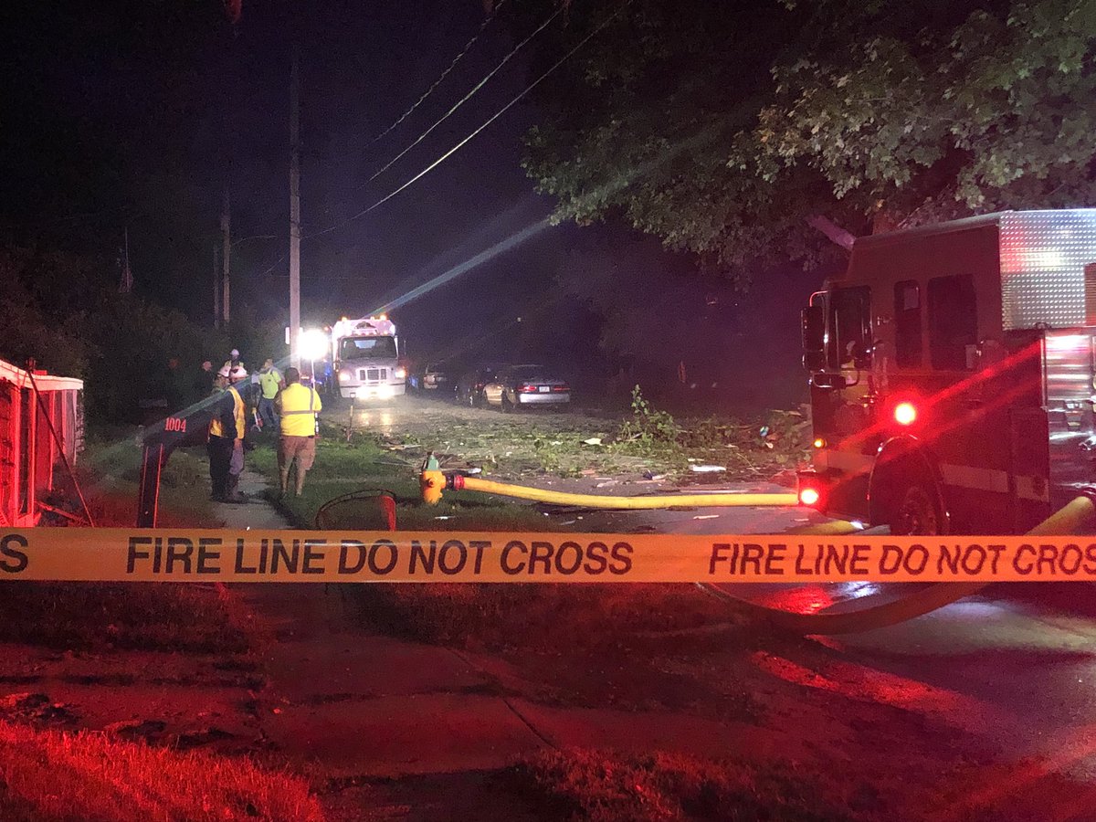 Gas is turned off to the south of the home. Some people allowed to go inside their homes down the street