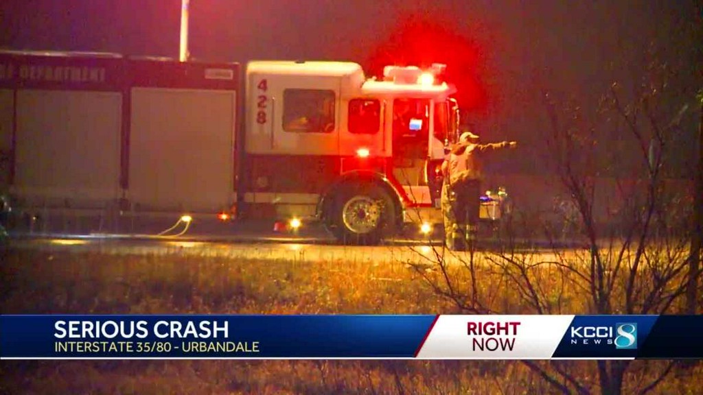 Urbandale police said officers are reporting a number of crashes due to slick roads Thursday night.