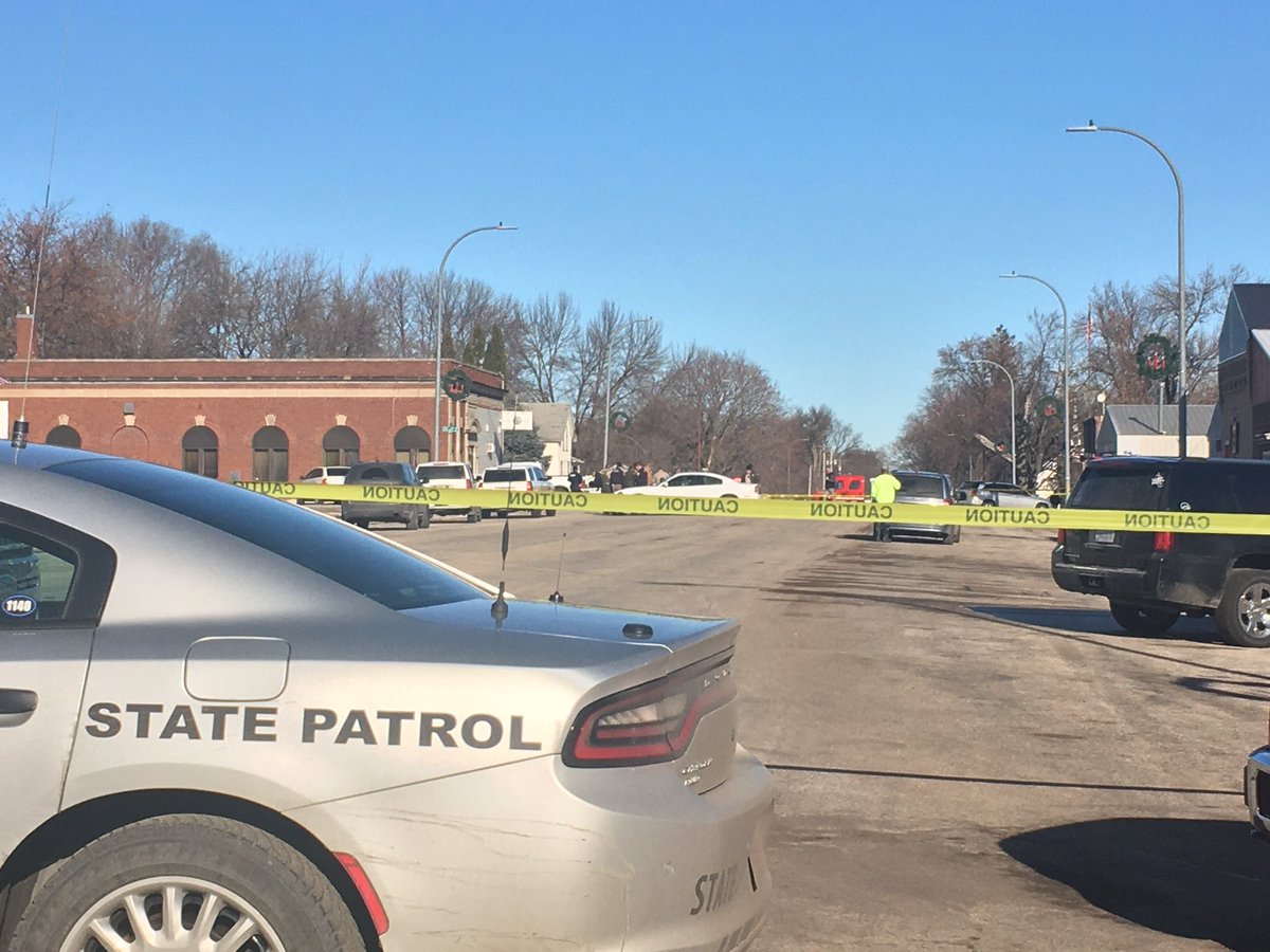 Scene of the bank robbery and shooting in Lu Verne