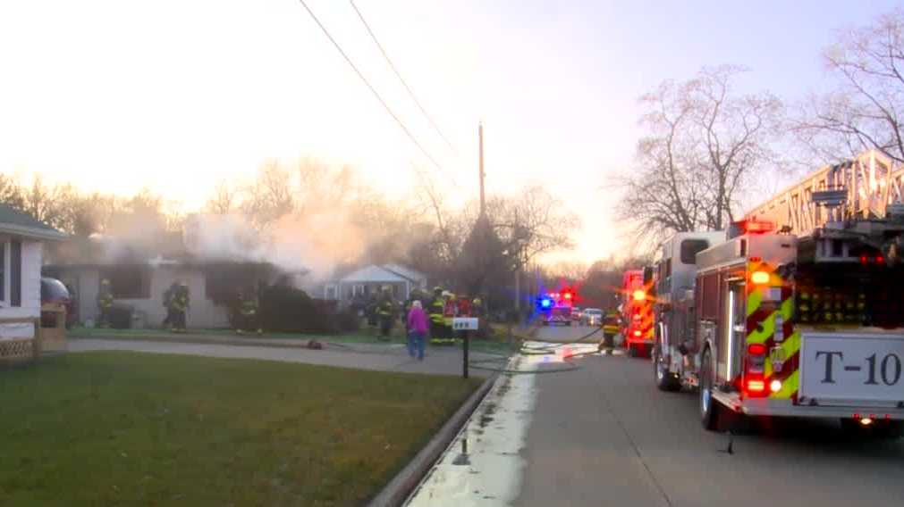 A Des Moines home was fully engulfed in flames Friday 