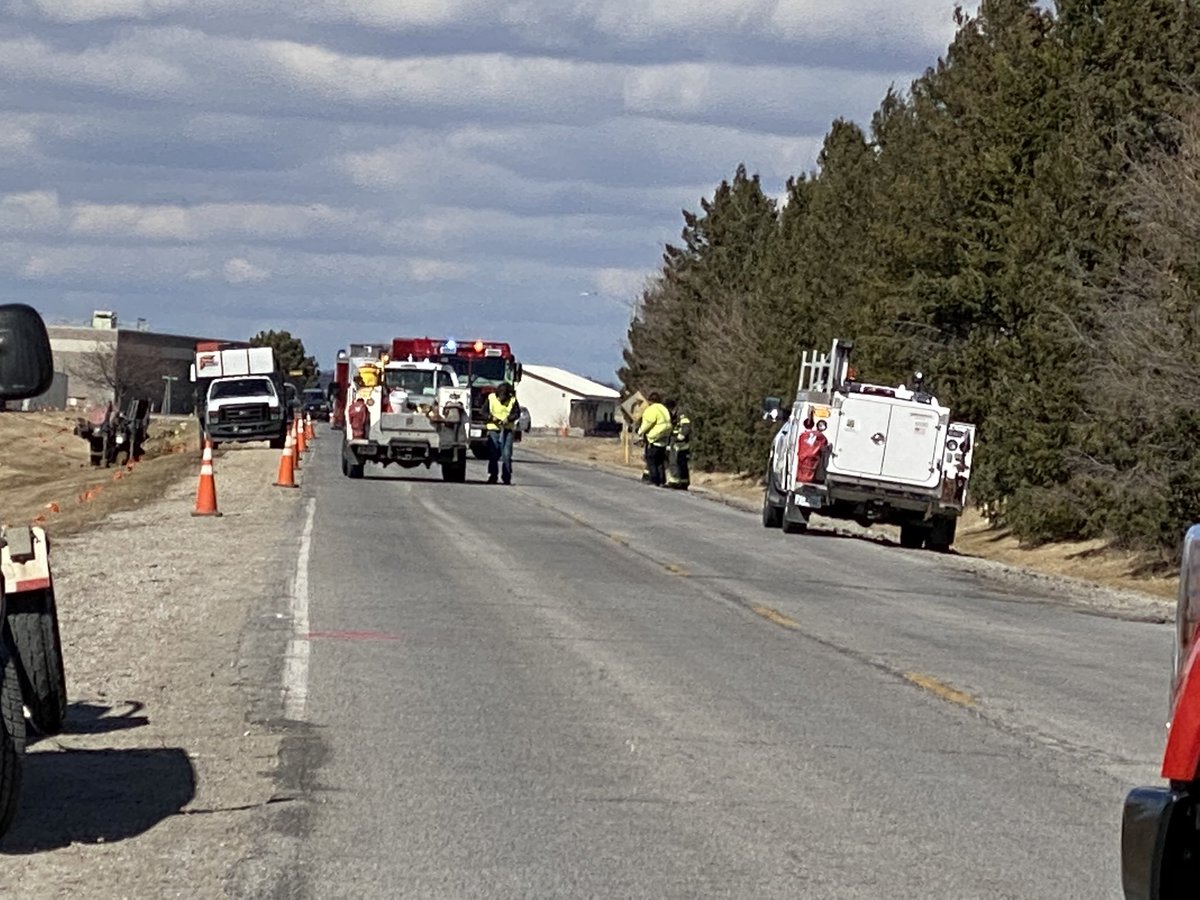 Emergency responders are on the scene of a gas leak in the area of Slopertown Road and Harrison Street, Davenport, near the airport