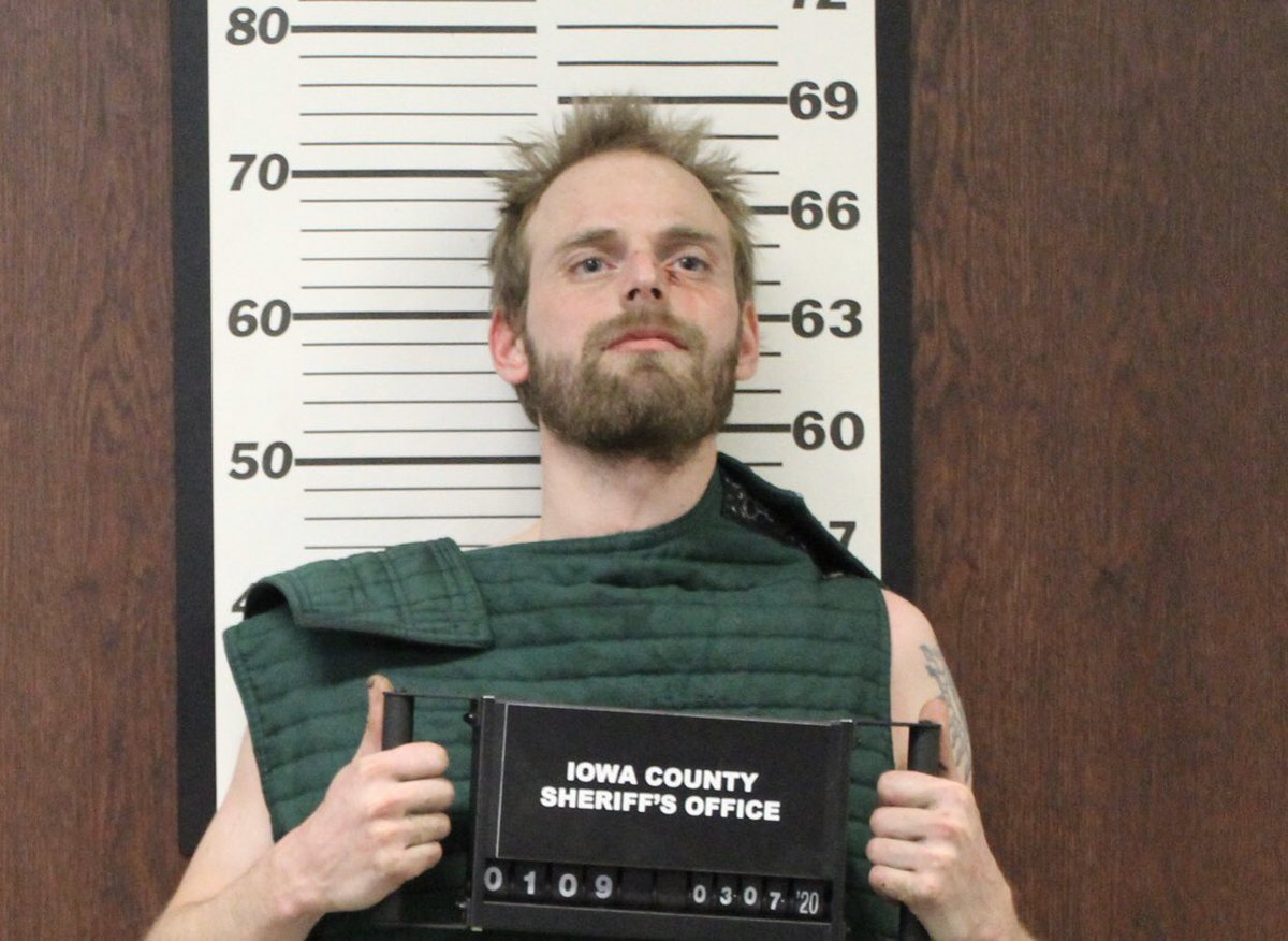 Suspect in custody after standoff near I-80 WB Exit 225 this morning. Jeremy Krapp, 31, accused of stealing car in Scott County last night and shooting at law enforcement in Iowa County and setting fires in field. Almost a dozen agencies responding