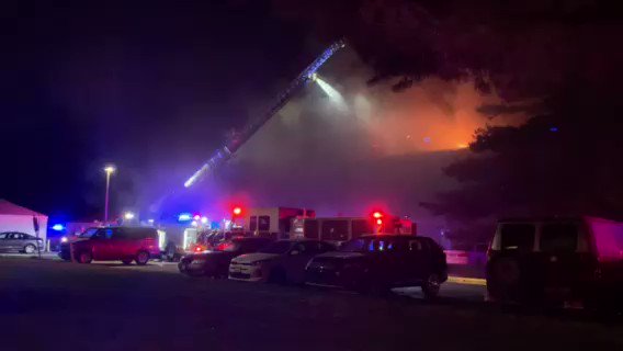 Flames and smoke were coming from the first and second floor when @DSMFireDept got to the scene. They say because this building is so old, the roof allowed the flames to spread easily through the entire building. 