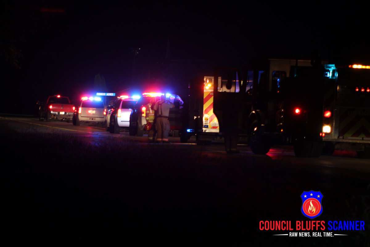 Around 11:45 p.m. Saturday night @LewisTownshipFR and @PottCoSheriff were called to reports of a vehicle rollover near 220th and Pioneer Trail in Southwest Pottawattamie County.  Medics transported one adult male to @NebraskaMed with extremely critical life-threatening injuries