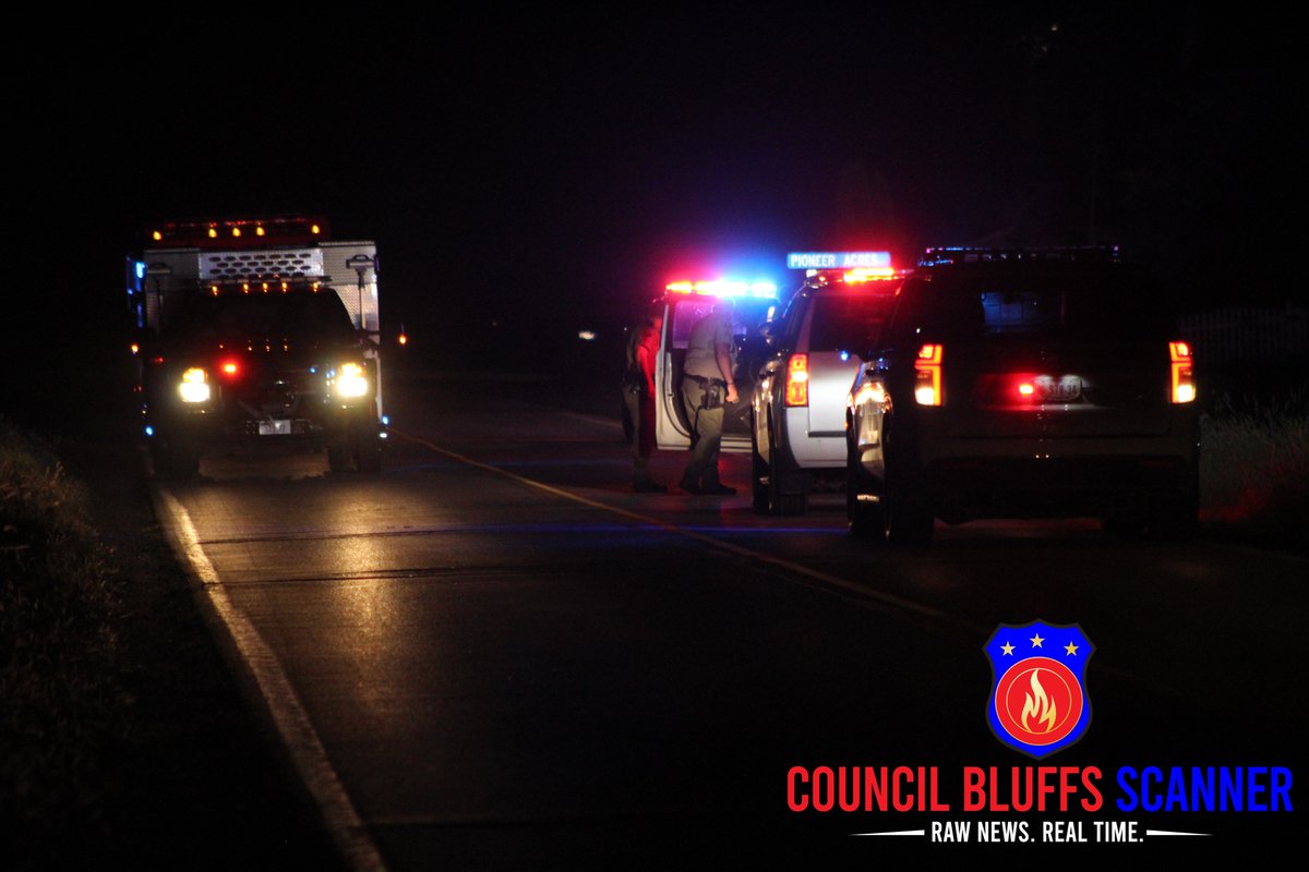 Around 11:45 p.m. Saturday night @LewisTownshipFR and @PottCoSheriff were called to reports of a vehicle rollover near 220th and Pioneer Trail in Southwest Pottawattamie County.  Medics transported one adult male to @NebraskaMed with extremely critical life-threatening injuries