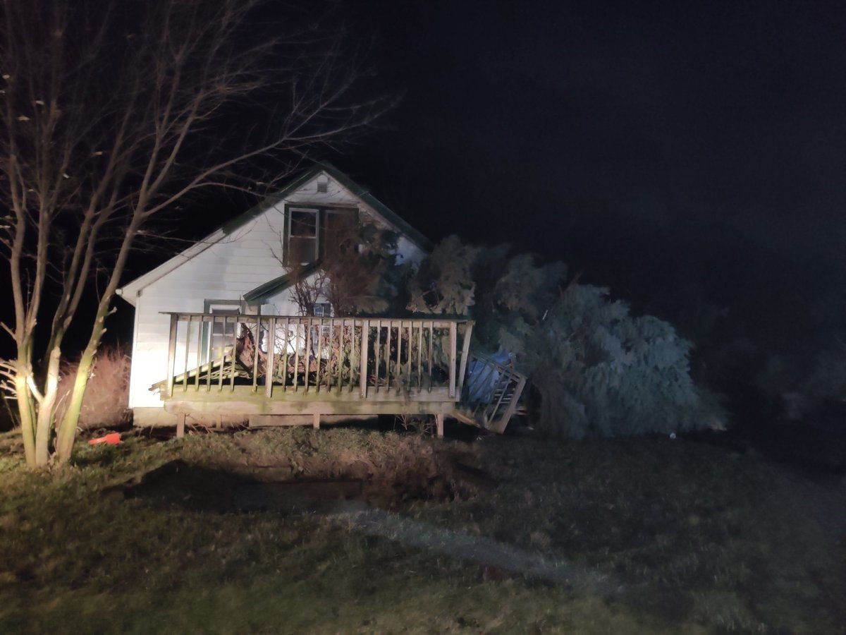 Over in Jefferson, IA, lots of damage at this property. 