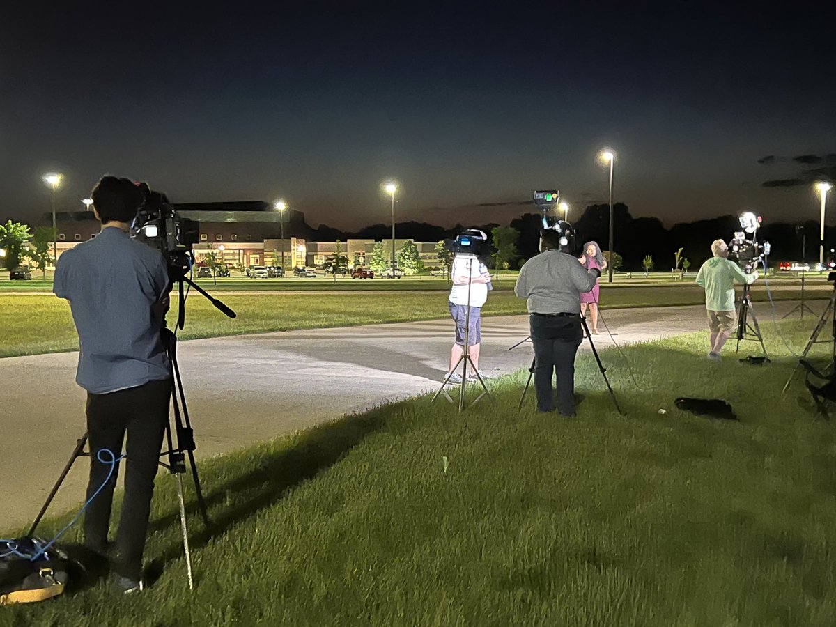 The scene outside Cornerstone church in Ames where 3 died in shooting earlier. Sheriff's office info so far: calls came into 911 just before 7:00, 2 women dead, 1 man dead, the man they believe may have been the shooter, nothing confirmed.  