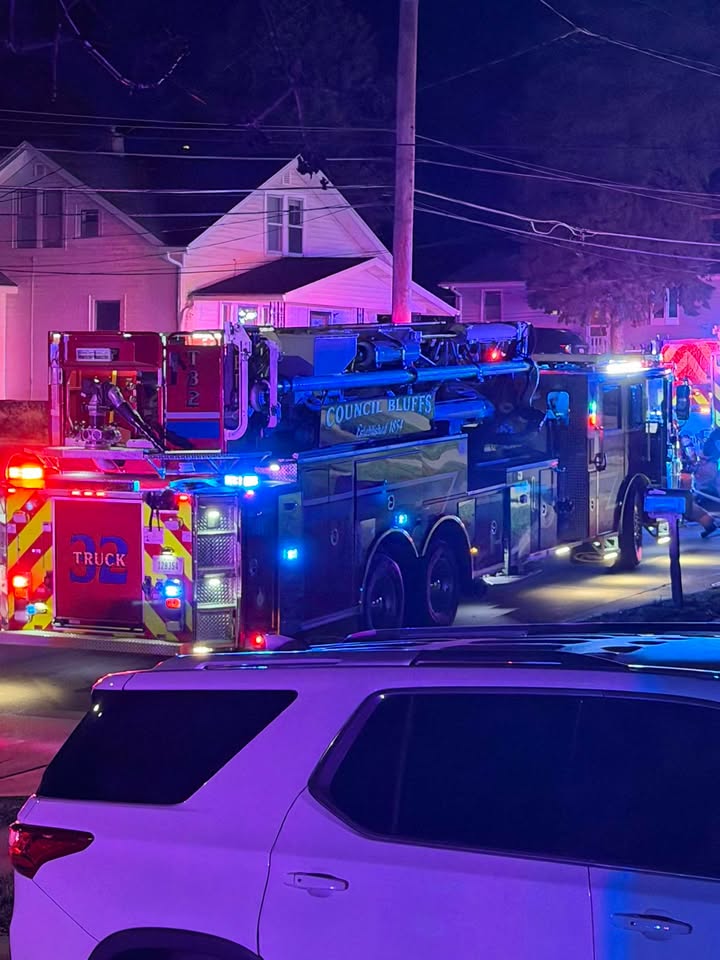 Residential Fire Area/Location: Locust Lodge Responding: Council Bluffs Police, Council Bluffs Fire & Rescue - E31, E41, E61, T22, T32, M3, M6 & FC2 Smoke and flames seen - Evacuating